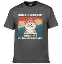 Personalized T Shirt - Good Morning Human Servant - Gift For Cat Lovers, Cat Mom, Cat Dad - Joliny