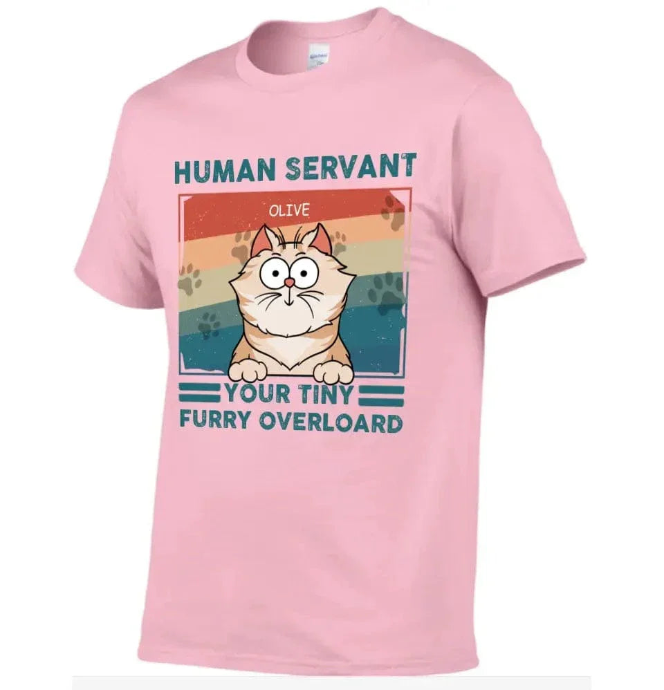Personalized T Shirt - Good Morning Human Servant - Gift For Cat Lovers, Cat Mom, Cat Dad - Joliny