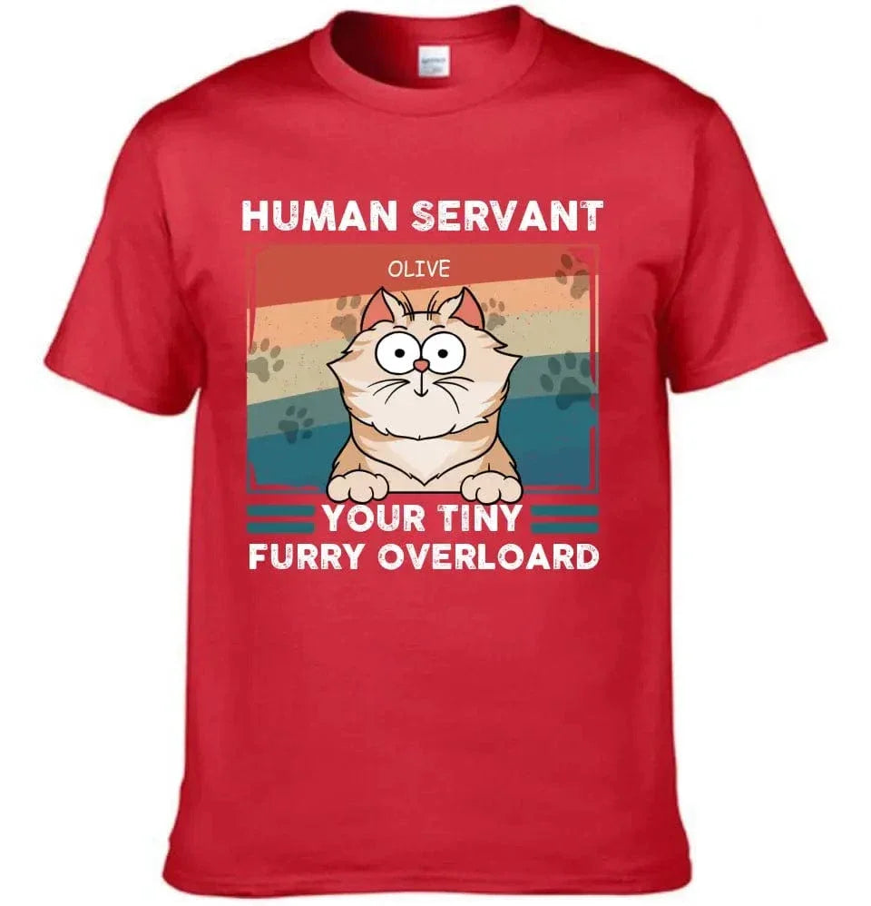 Personalized T Shirt - Good Morning Human Servant - Gift For Cat Lovers, Cat Mom, Cat Dad - Joliny