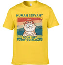 Personalized T Shirt - Good Morning Human Servant - Gift For Cat Lovers, Cat Mom, Cat Dad - Joliny