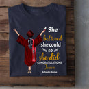 Personalized T-shirt Graduation Girl - She Did It - Joliny