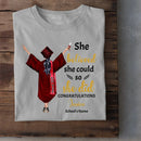 Personalized T-shirt Graduation Girl - She Did It - Joliny
