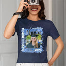 Personalized T-shirt - Graduation Keepsake Gift - Watercolor Proud Mom Dad Of A 2024 Graduate Photo - Joliny