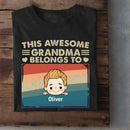 Personalized T Shirt - This Awesome Nana Mommy Daddy Belongs To These Kids - Joliny