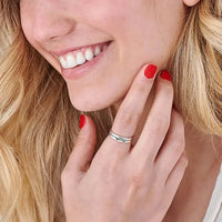 Personalized Text Heartbeat Ring For Couple - Joliny