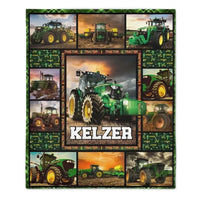 Personalized Tractor Name Blanket - Joliny