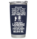 Personalized Tumbler - You Are The Best Dad - Joliny
