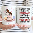 I Adore You Personalized Mug - Couple Gift, Valentine's Gift - Joliny