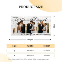 Personalized Wedding Welcome Backdrop Banner, Anniversary Decoration - Joliny