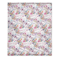 Personalized Wildflower Nursery Baby Blanket - Joliny