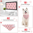 Personalized with Photo Summer, Bandanas for Dogs Cats, Custom Puppy Pet Triangle Bibs Kerchief - Joliny