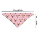 Personalized with Photo Summer, Bandanas for Dogs Cats, Custom Puppy Pet Triangle Bibs Kerchief - Joliny