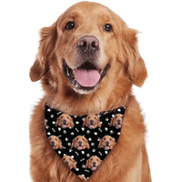 Personalized with Photo Summer, Bandanas for Dogs Cats, Custom Puppy Pet Triangle Bibs Kerchief - Joliny