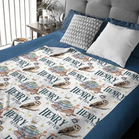 Personalized Wizard Owl Magic Book Custom Baby Name Blanket - Joliny