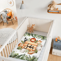 Personalized Woodland Baby Blanket, Customized Name Blanket, Gift for Baby - Joliny