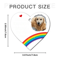 Pet Memorial Photo Inserted Personalized Acrylic Ornament - Wish Rainbow Bridge Had Visiting Hours - Joliny