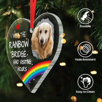 Pet Memorial Photo Inserted Personalized Acrylic Ornament - Wish Rainbow Bridge Had Visiting Hours - Joliny