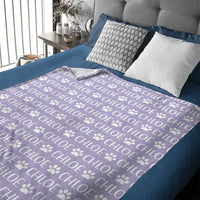 Pet Paw Print Blanket - Pet Name Custom Personalized Blanket - A Gift For Pet,Pet Lovers - Joliny