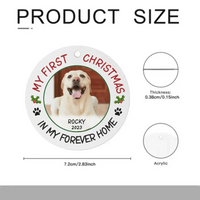 Pet Photo First Christmas - Personalized Acrylic Ornaments For Pet Lovers - Joliny