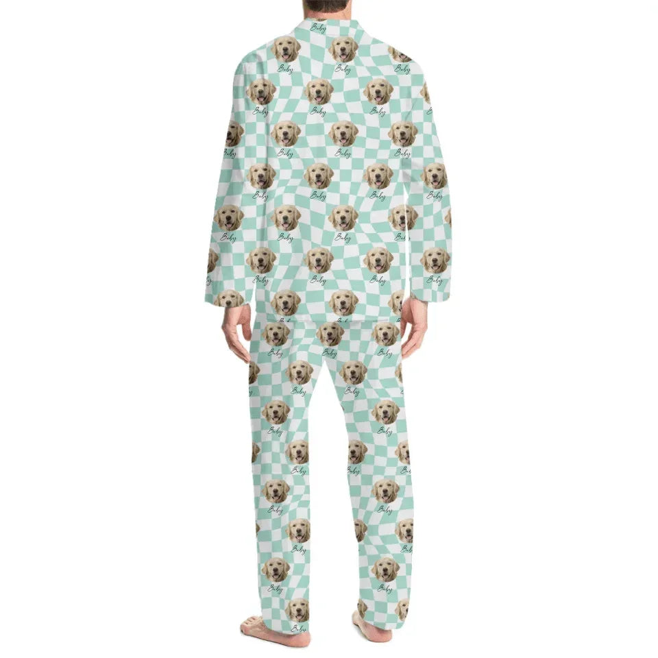 Photo Customised Clothing - Personalised Pet Photo And Name Pajama Set - A Gift For Pet Lovers,Pet Owners - Joliny