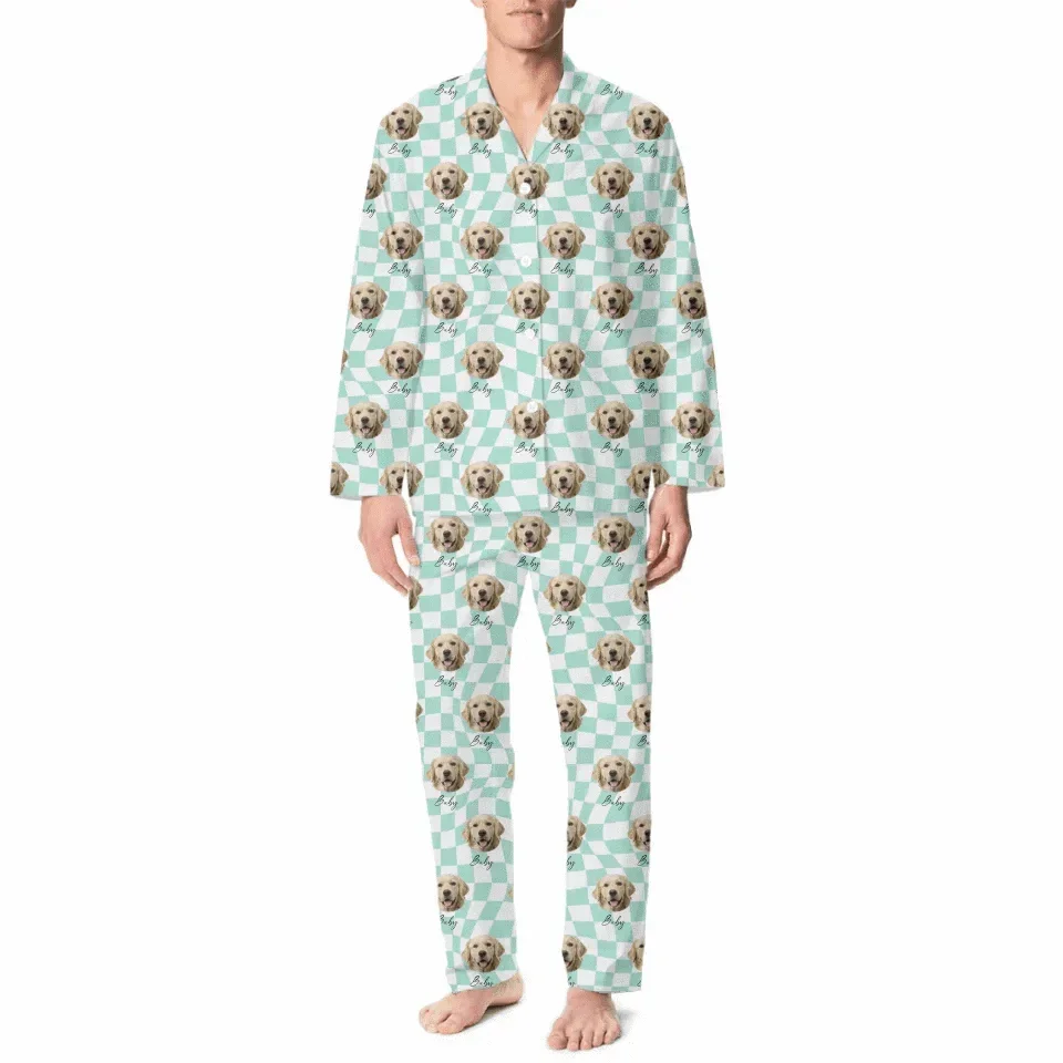 Photo Customised Clothing - Personalised Pet Photo And Name Pajama Set - A Gift For Pet Lovers,Pet Owners - Joliny