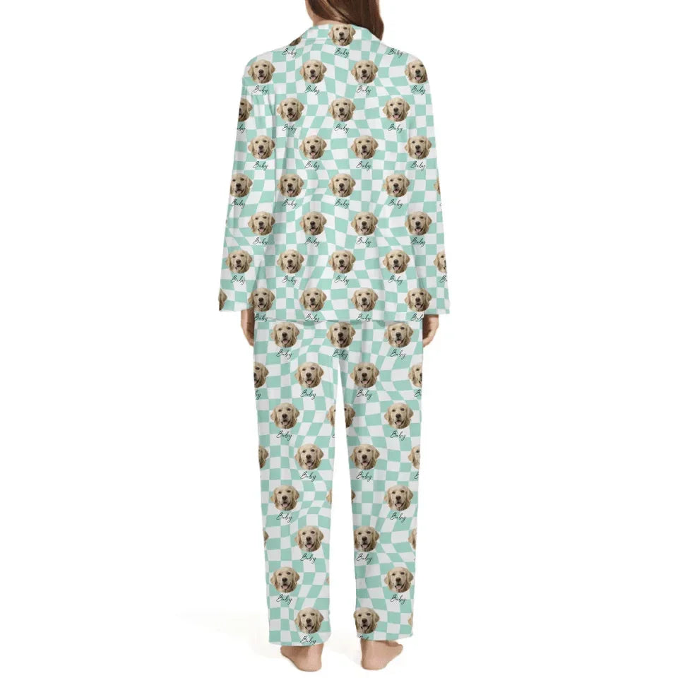 Photo Customised Clothing - Personalised Pet Photo And Name Pajama Set - A Gift For Pet Lovers,Pet Owners - Joliny