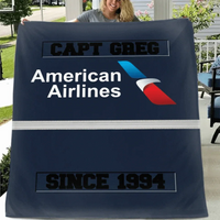 Pilot Blanket, Custom Rating and Airline Logo Blanket - Gifts for Flying Enthusiasts - Joliny