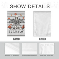 Pumpkin Skull - Scary Halloween Personalised Double Sided Flag - Gift For The Party - Joliny