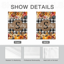 Pumpkins and Flowers - Personalised Halloween Double Sided Flag - Gifts for the Family - Joliny