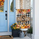 Pumpkins and Flowers - Personalised Halloween Double Sided Flag - Gifts for the Family - Joliny