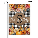 Pumpkins and Flowers - Personalised Halloween Double Sided Flag - Gifts for the Family - Joliny