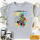 Ready to Crush Pre-K - Monster Truck Dinosaur Customisation Personalized Child's Name And School Year - A Gift for Child - Joliny