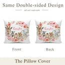 Red Flowers Safari Baby Animal Name Customized Pillow - Joliny