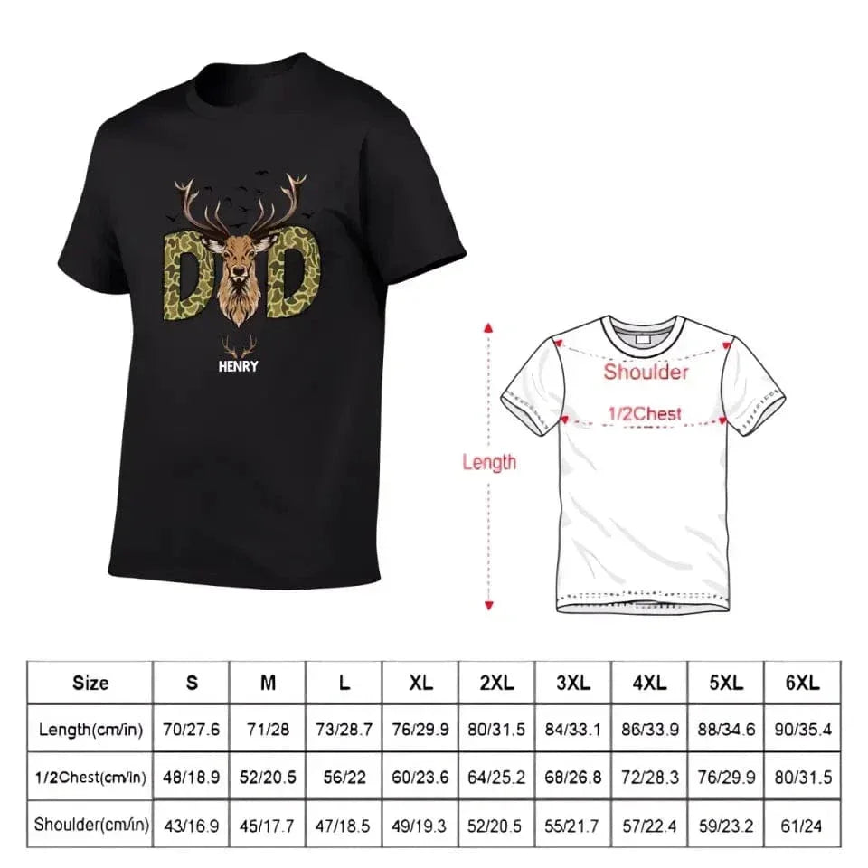 Reindeer Dad Hunting Camouflage Personalized Shirt, Father's Day Gift - Joliny