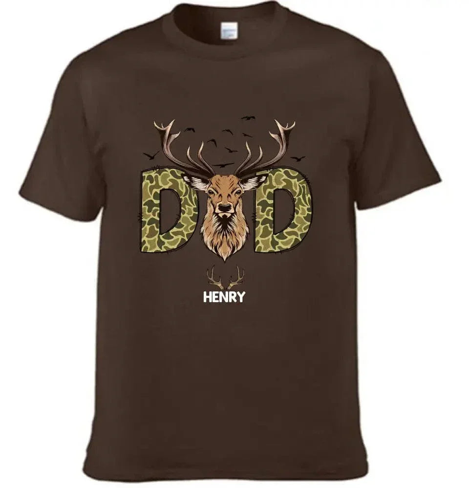Reindeer Dad Hunting Camouflage Personalized Shirt, Father's Day Gift - Joliny