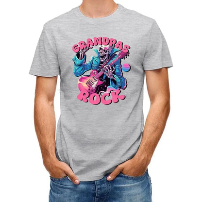 Rock Dad , Funny Skeleton Dad，Trendy Father's Day T-Shirt - Joliny