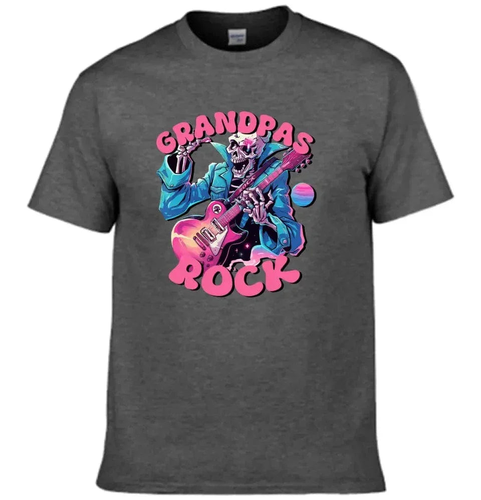 Rock Dad , Funny Skeleton Dad，Trendy Father's Day T-Shirt - Joliny