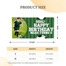 Run Towards Happiness, Green Football Birthday Banner Cheers You On - Joliny