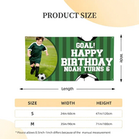 Run Towards Happiness, Green Football Birthday Banner Cheers You On - Joliny