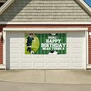 Run Towards Happiness, Green Football Birthday Banner Cheers You On - Joliny