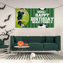 Run Towards Happiness, Green Football Birthday Banner Cheers You On - Joliny