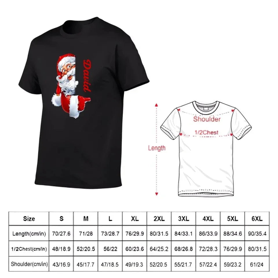 Santa Claus Pattern Customized Clothing - Couple's Clothes With Personalized Names, Group Apparel, Family Apparel - A Gift For Friend,Family,Other Half - Joliny