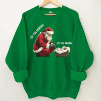 Santa & Little Baby Patterns Custom Clothing - Personalized Name Christmas Sweatshirt - Christmas Gift For Friend,Family - Joliny