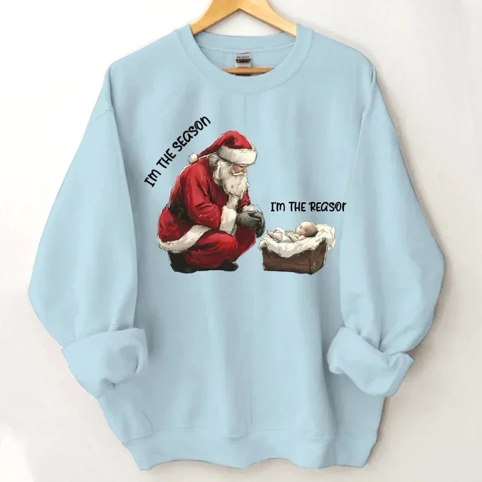Santa & Little Baby Patterns Custom Clothing - Personalized Name Christmas Sweatshirt - Christmas Gift For Friend,Family - Joliny
