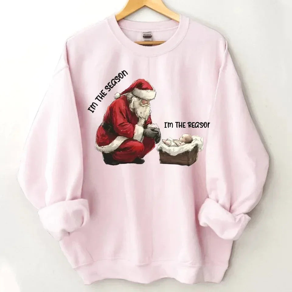 Santa & Little Baby Patterns Custom Clothing - Personalized Name Christmas Sweatshirt - Christmas Gift For Friend,Family - Joliny