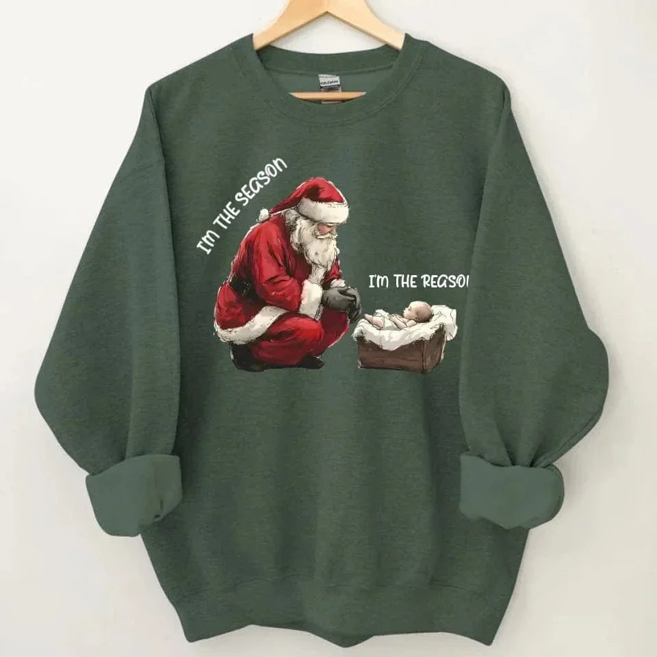 Santa & Little Baby Patterns Custom Clothing - Personalized Name Christmas Sweatshirt - Christmas Gift For Friend,Family - Joliny