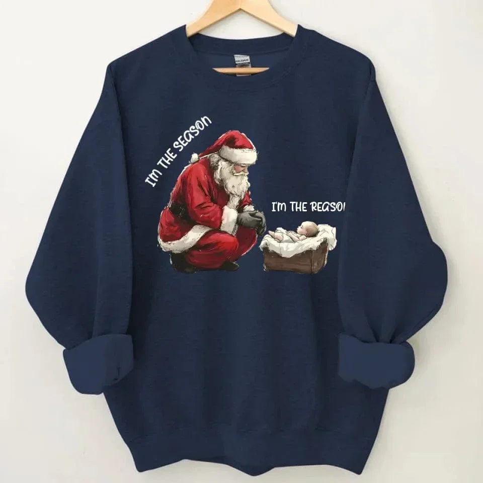 Santa & Little Baby Patterns Custom Clothing - Personalized Name Christmas Sweatshirt - Christmas Gift For Friend,Family - Joliny