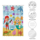 Sea Animals Brother Sister Mermaid Pirate Names Shower Curtain Bathroom Decoration - Joliny