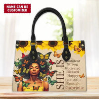 She Is - Personalized Leather Bag - Joliny