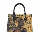 She Who Kneels Before God Can Stand Before Anyone - Personalized Leather Bag - Joliny